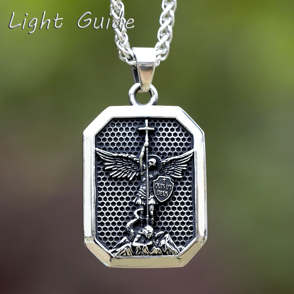 Men Accessories Guide - 2024 ใหม่ Arch Angel St.Michael Amulet