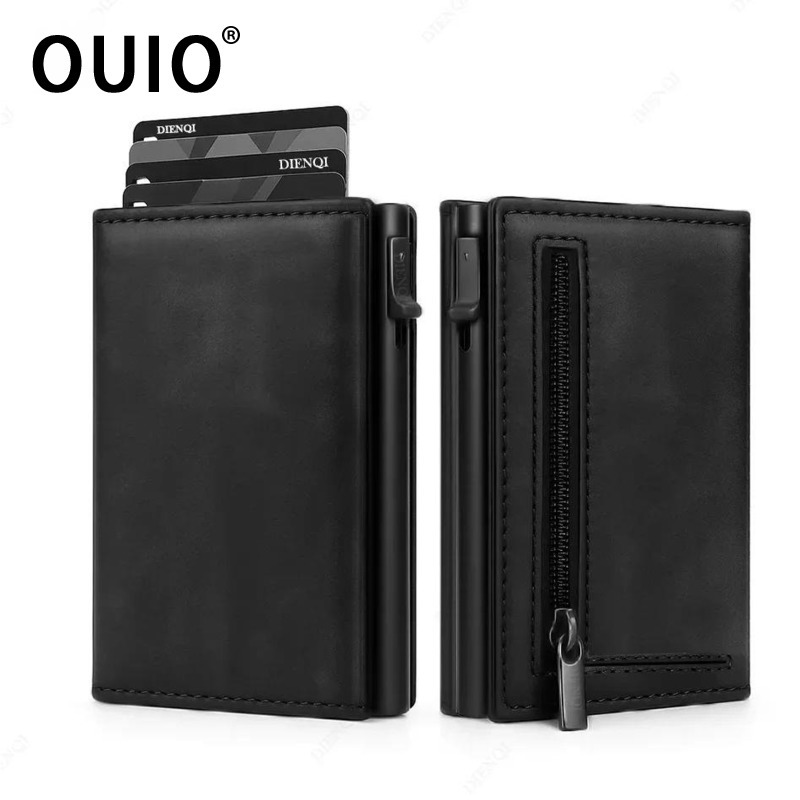 Card Case Minimalist - OUIO RFID กระเป๋าใส่บัตรเครดิต กระเป๋าสตางค์ผู้ชาย กระเป๋าใส่บัตรธนาคาร กล่องโลหะอะลูมิเนียม