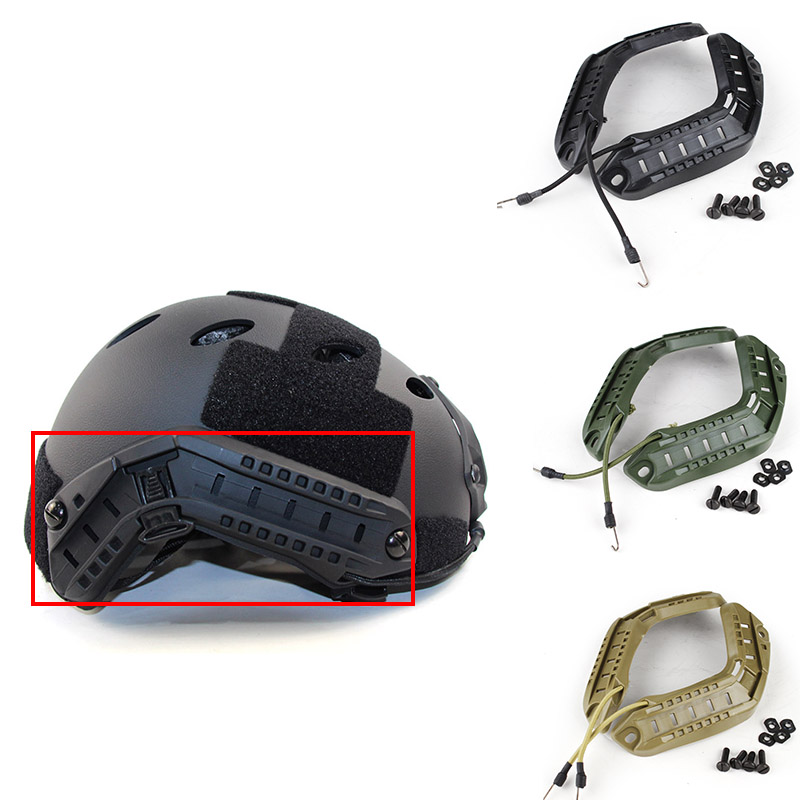 Men Accessories Guide - อะแดปเตอร์รางยึดหมวกกันน็อคแบบเร็วทางยุทธวิธีรางยึด Helm Arc แบบทหารสำหรับยิงปืน