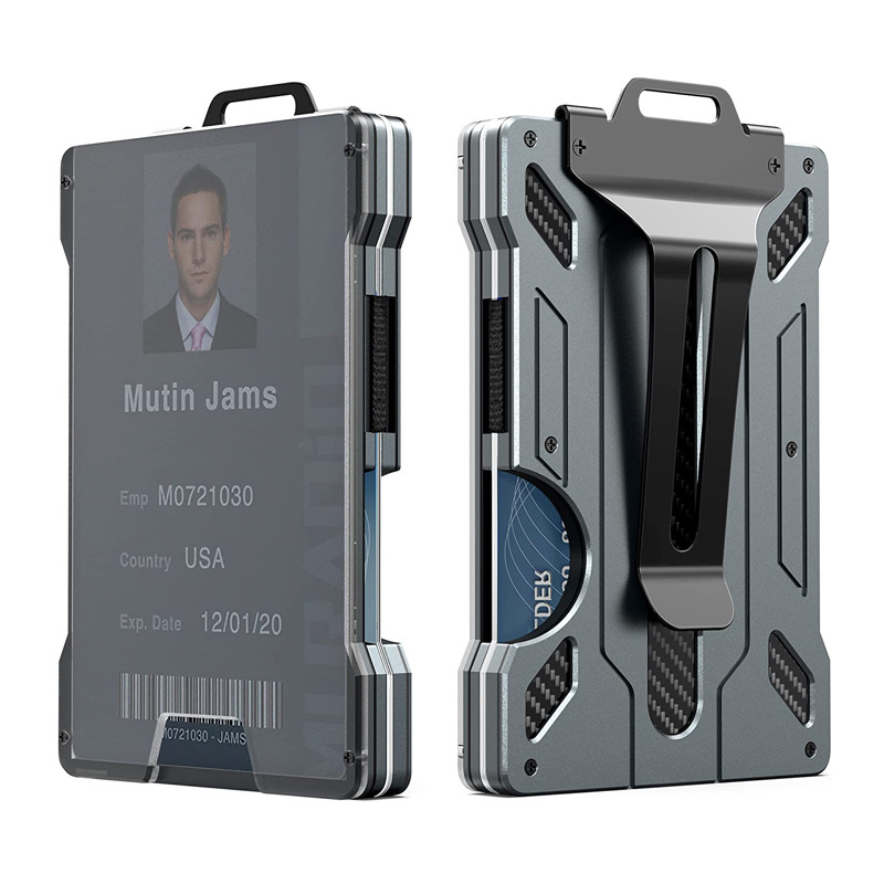 Card Case Minimalist - กระเป๋าใส่บัตร RFID แฟชั่น ใส่บัตรเครดิตได้หลายใบ วัสดุอะลูมิเนียม ดีไซน์มินิมอล