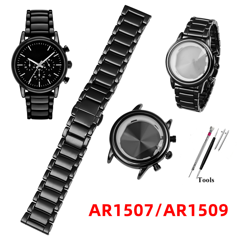 Men'S Accessories Armani - สายนาฬิกาเซรามิคคุณภาพสูง + เคสสำหรับ Armani Watch AR1507