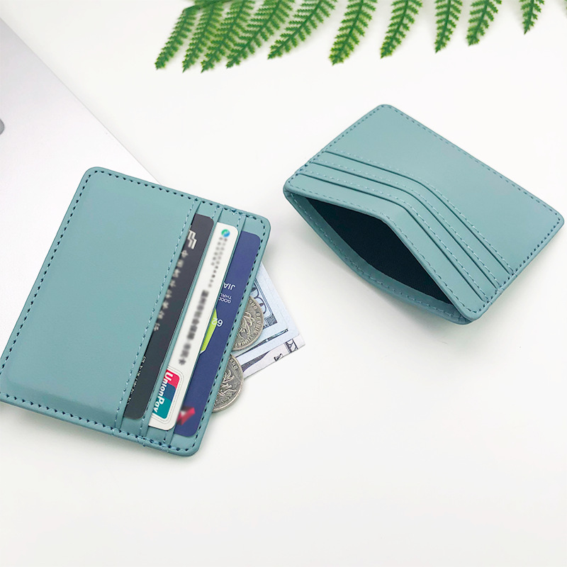 Card Case Minimalist - 1Pc Pu หนัง ID ผู้ถือบัตร Candy