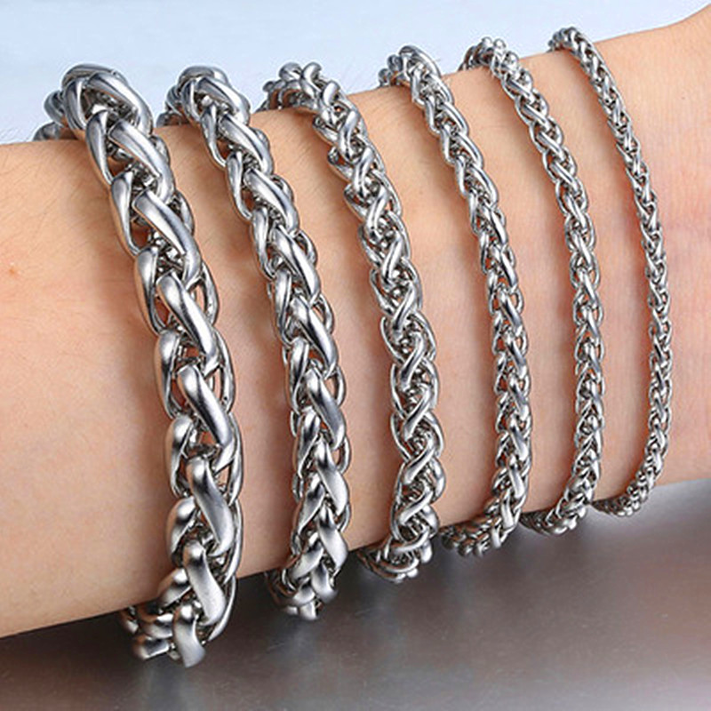 Men Accessories Singapore - สร้อยข้อมือสแตนเลสสตีลแบบเกลียว HNSP สำหรับผู้ชาย เครื่องประดับสไตล์มินิมอล