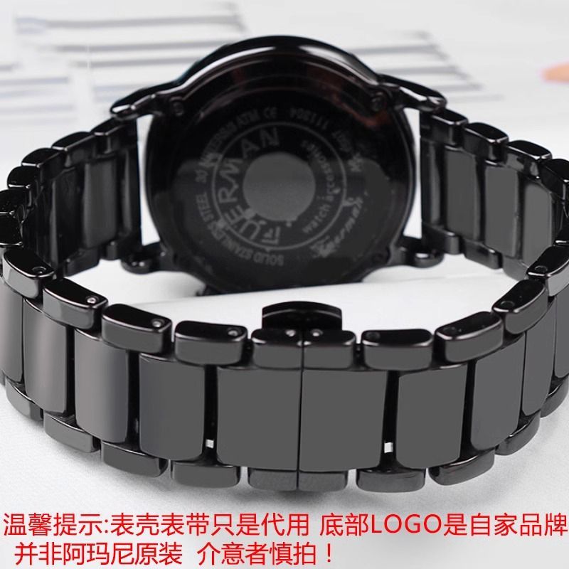 Men'S Accessories Armani - สำหรับอาร์มานี่นาฬิกาเซรามิคสายนาฬิกา AR70002 AR1507 AR1509 สีดำสายเซรามิคนาฬิกาอุปกรณ์เสริม