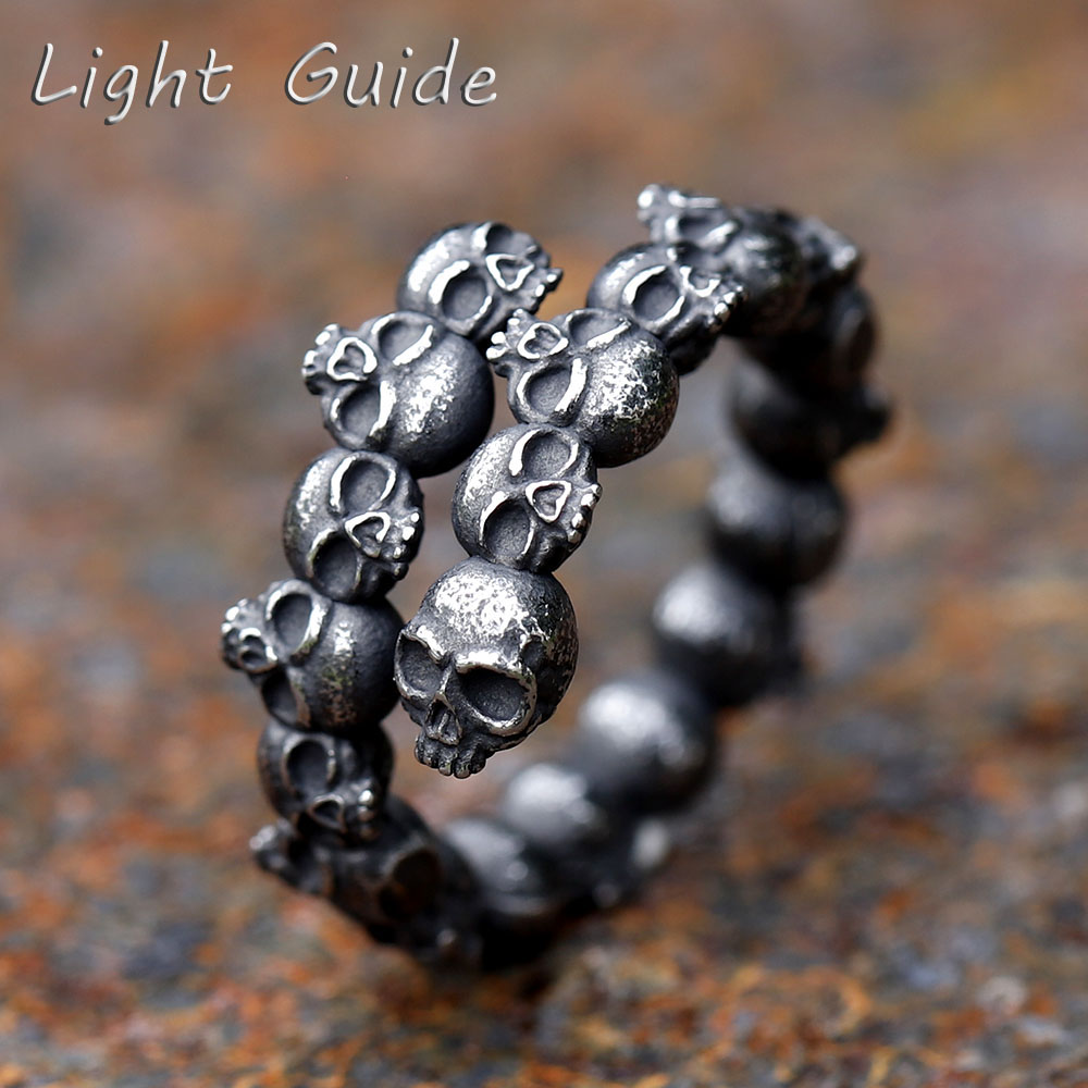 Men Accessories Guide - 2023 new Vintage Gothic Steel SkullแหวนMan