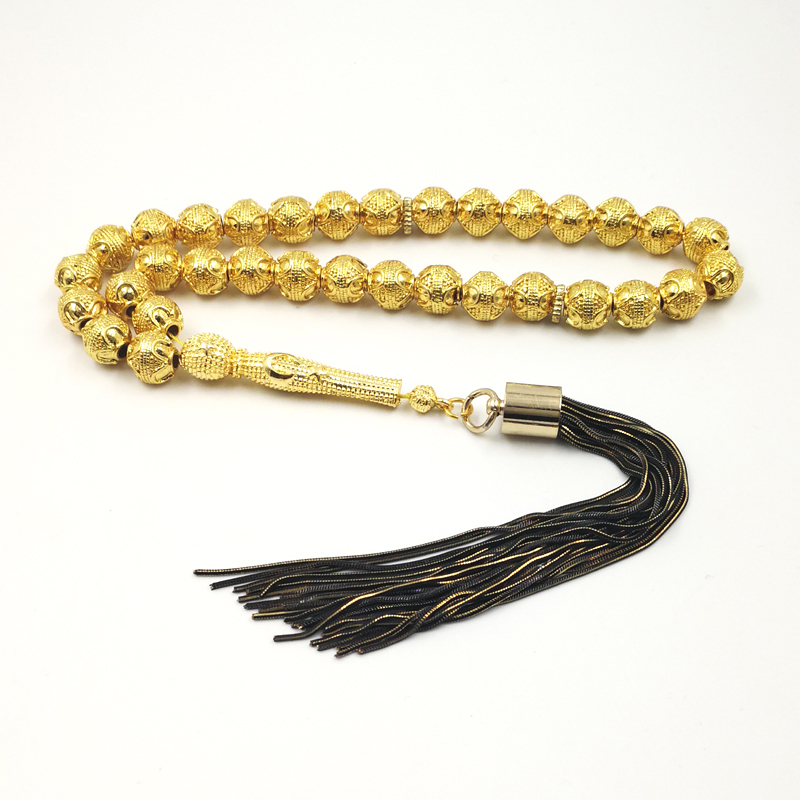 Men Accessories Store - Golden Tasbih Professional Misbaha Store 33ลูกปัดมุสลิมอุปกรณ์เสริมสร้อยข้อมืออิสลาม