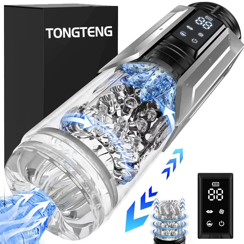 Men'S Vegan Accessories - เครื่องช่วยสำเร็จความใคร่ชายแบบอัตโนมัติ ถ้วยปั๊มอวัยวะเพศชาย 7 โหมดสั่น หมุน ดูด