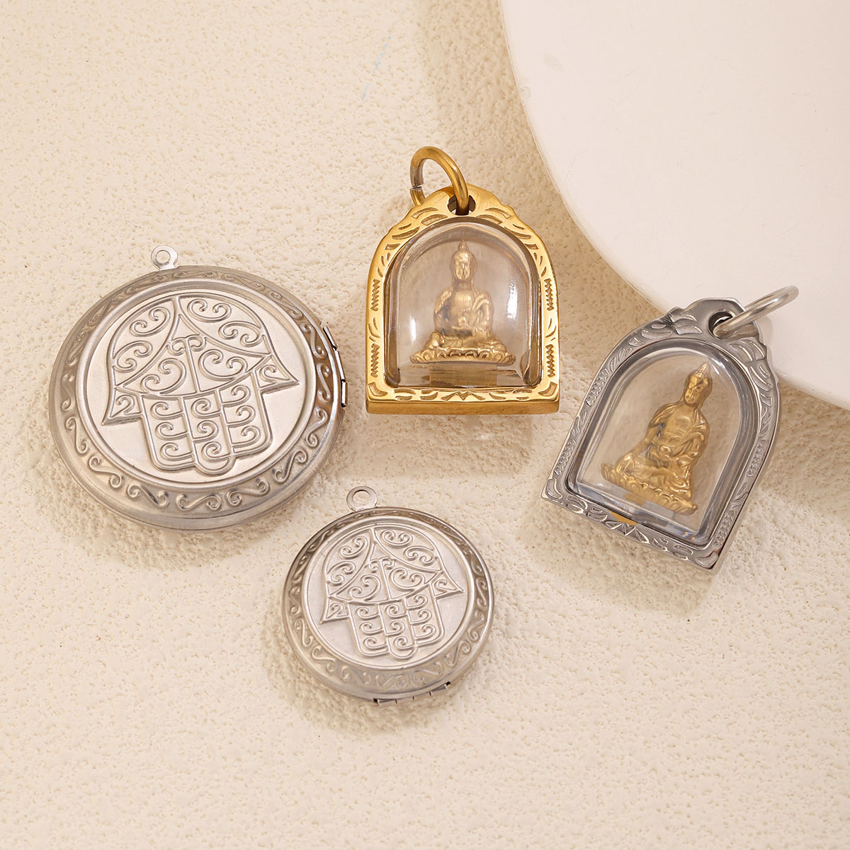 จี้กรอบรูป 1/2 ชิ้น ทำจากสแตนเ - Men Accessories Locket บทวิจารณ์และราคา