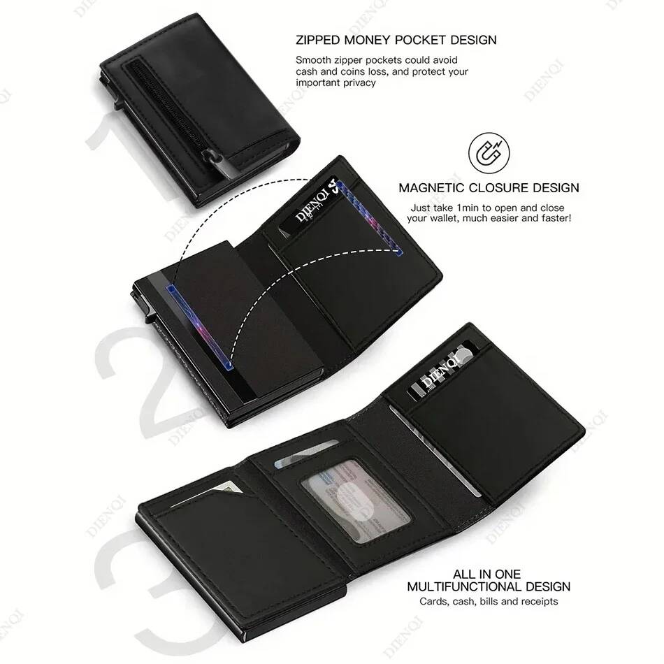 OUIO RFID กระเป๋าใส่บัตรเครดิต - Card Case Minimalist บทวิจารณ์และราคา