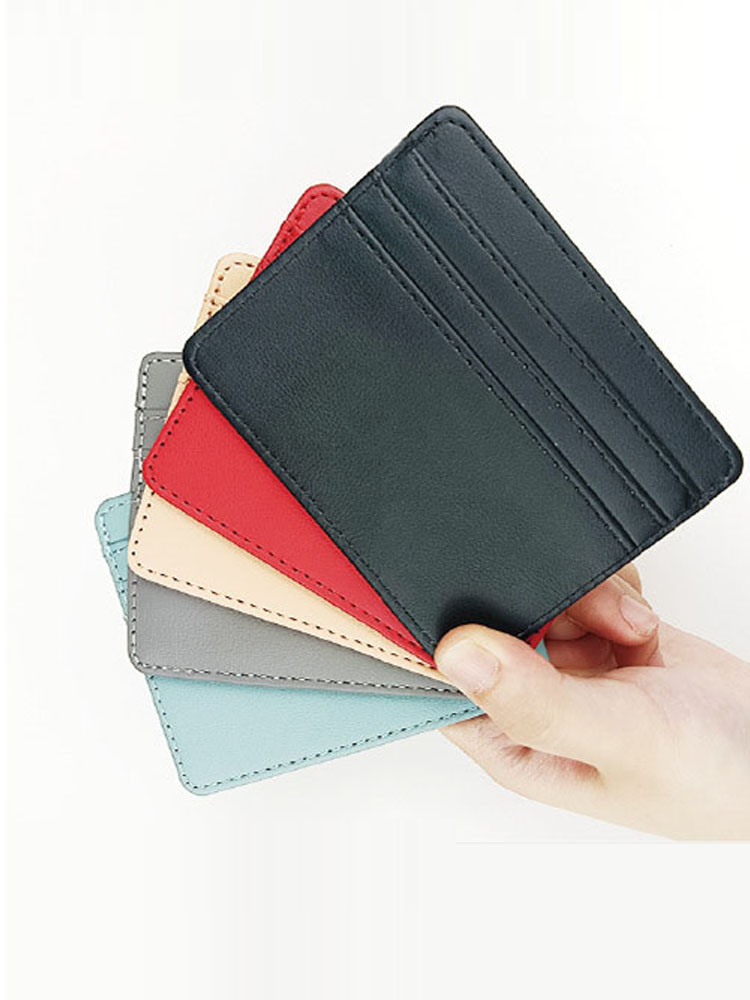 1Pc Pu หนัง ID ผู้ถือบัตร Cand - Card Case Minimalist บทวิจารณ์และราคา
