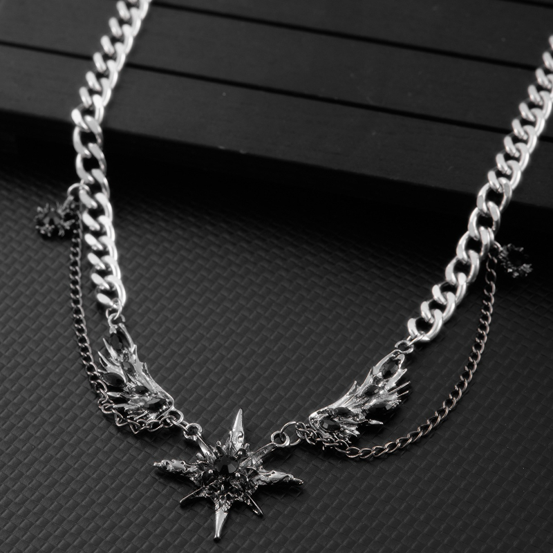 สร้อยคอปีกดาวสไตล์โกธิคดาร์กแบ - Men Accessories Singapore บทวิจารณ์และราคา
