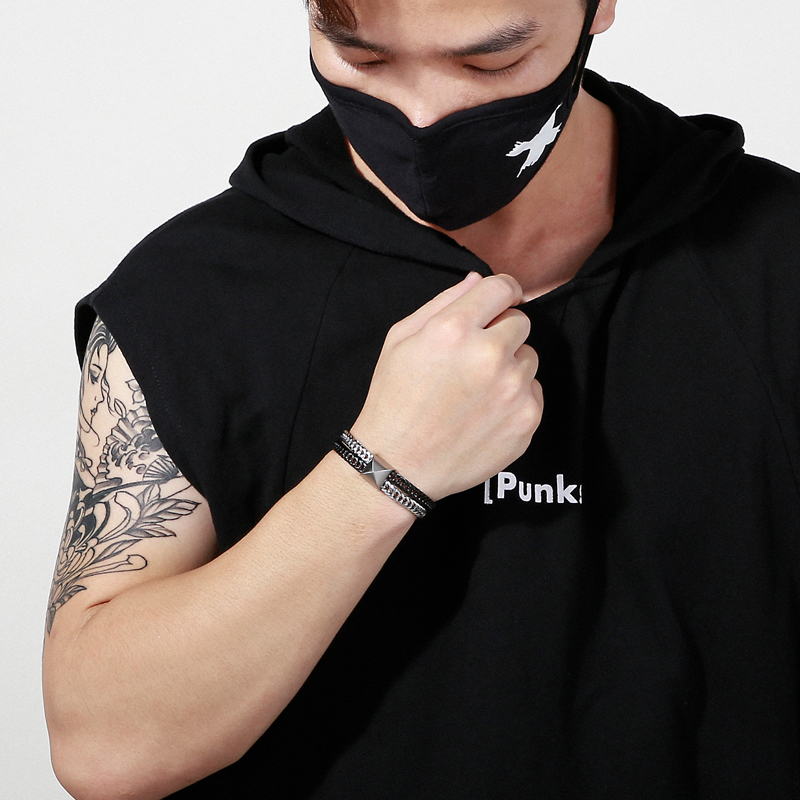 กำไลข้อมือ Kalen 6 มม. แบบตาข่ - Men Accessories Singapore บทวิจารณ์และราคา