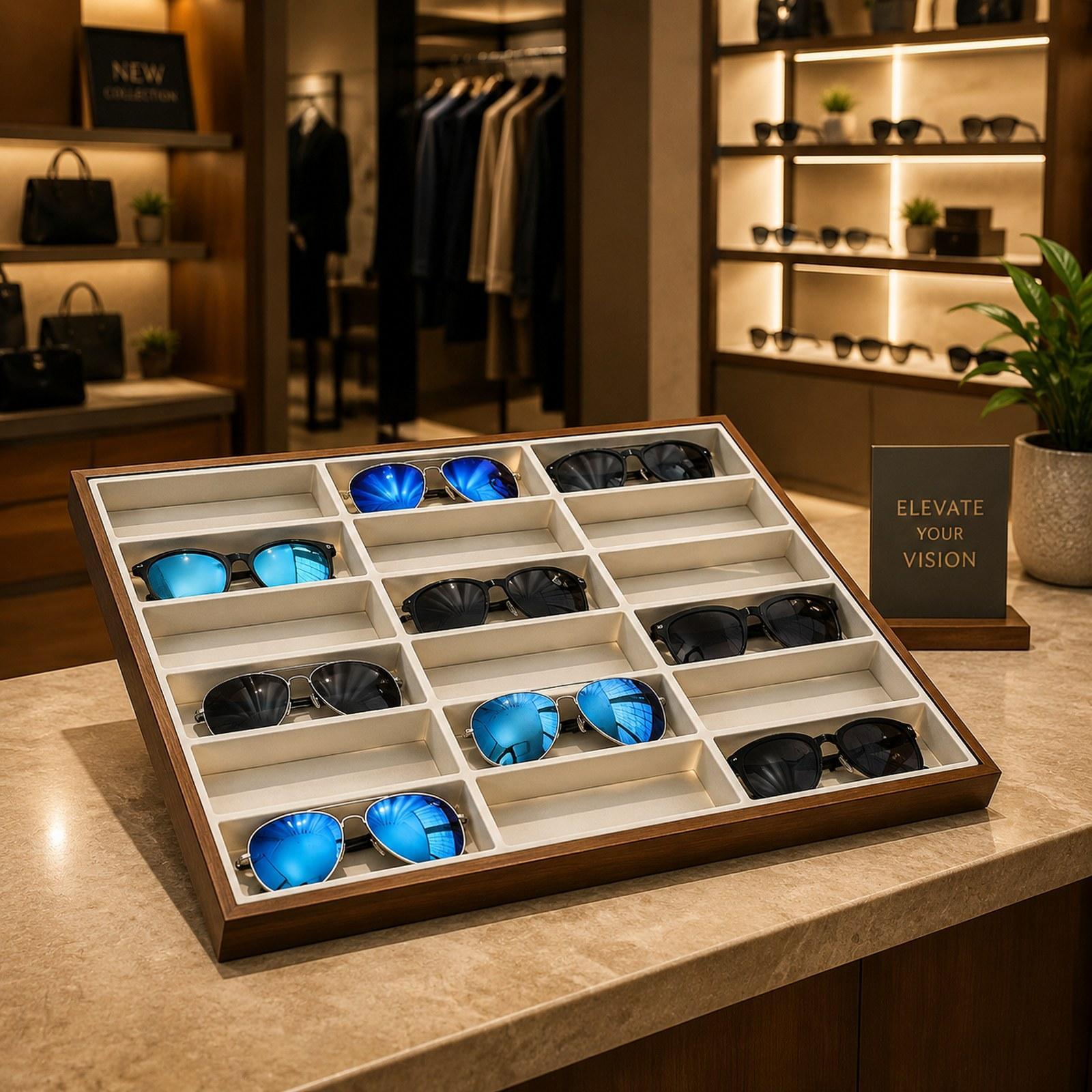 ถาดแสดงแว่นตา กล่องเก็บแว่นตา  - Men Accessories Store บทวิจารณ์และราคา