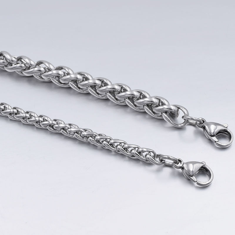 สร้อยข้อมือสแตนเลสสตีลแบบเกลีย - Men Accessories Singapore บทวิจารณ์และราคา