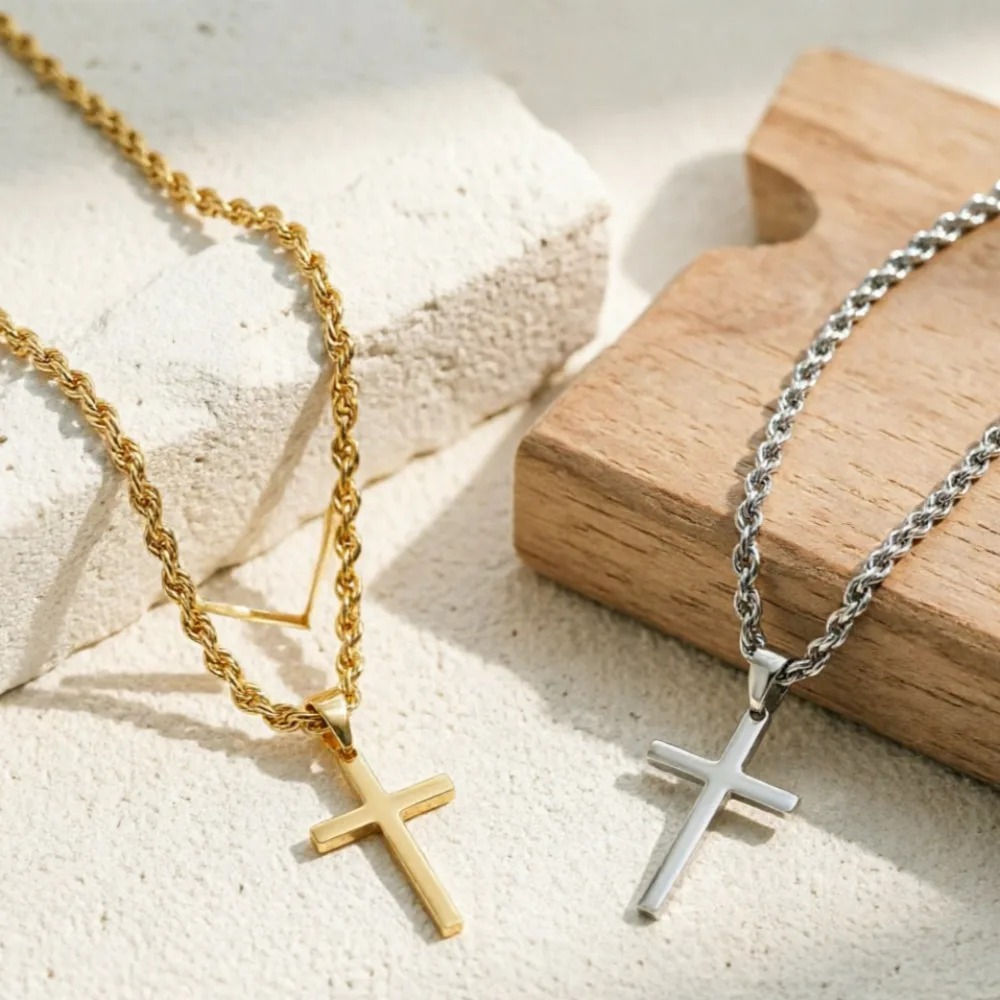 ใหม่แฟชั่นสร้อยคอจี้รูปกากบาทส - Men Accessories Singapore บทวิจารณ์และราคา