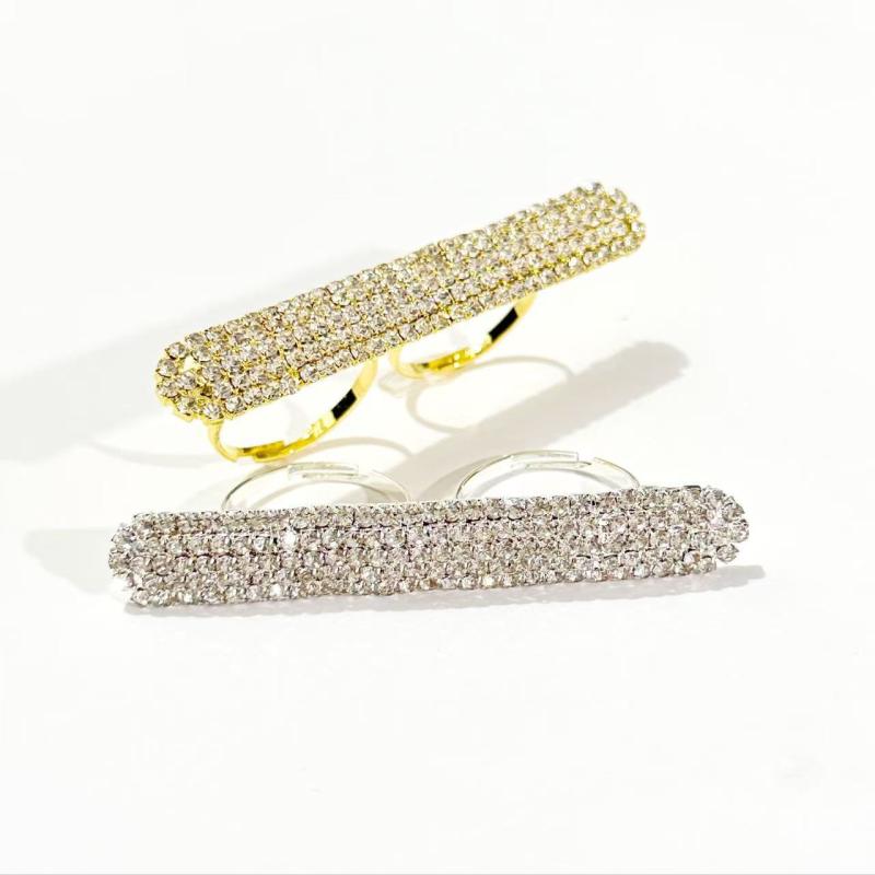 แฟชั่นเลดี้ยาวแหวนบาร์สองนิ้ว  - Men Accessories In Dubai บทวิจารณ์และราคา