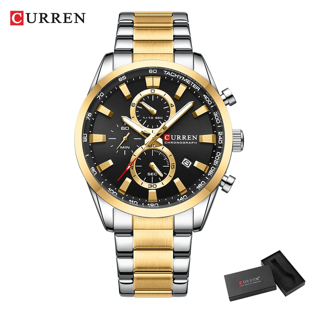CURREN ลำลองควอตซ์โครโนสปอร์ตน - Men'S Accessories Jewelry Bracelet บทวิจารณ์และราคา
