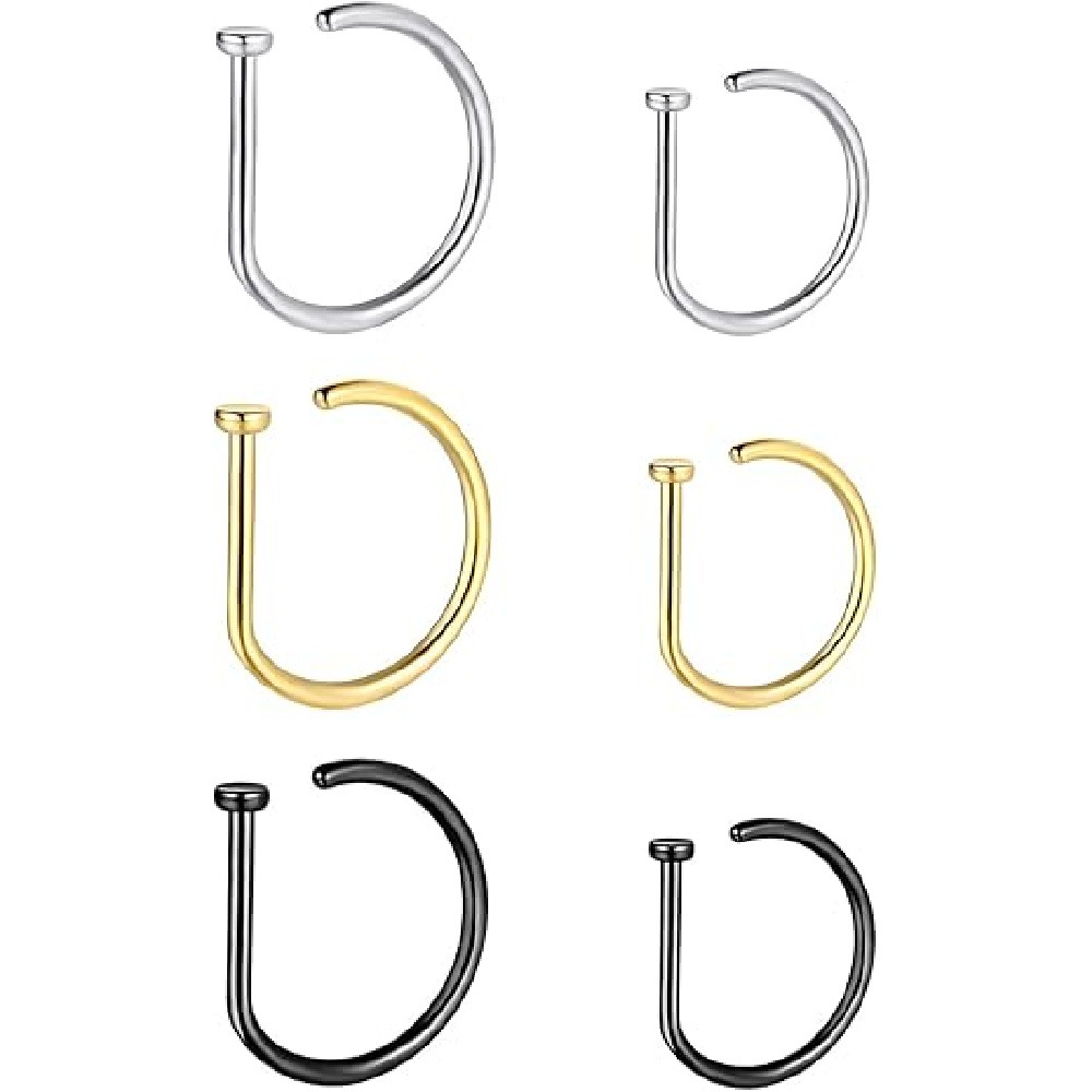 ชุดแหวนจมูกปลอมรูปตัว D แบบไม่ - Men Accessories Combo บทวิจารณ์และราคา