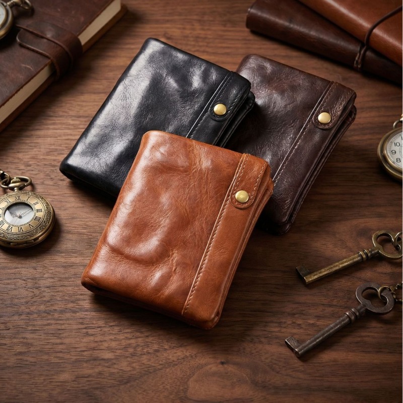 กระเป๋าสตางค์หนังแท้แบบสั้น ดี - Card Case Minimalist บทวิจารณ์และราคา