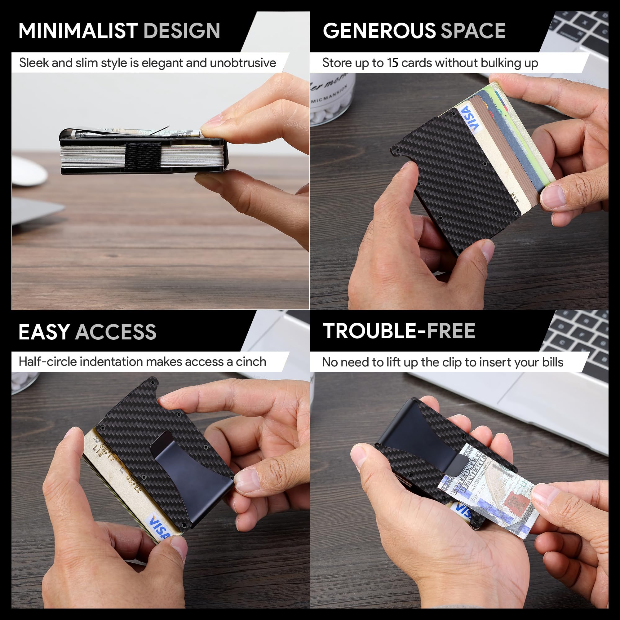 กระเป๋าสตางค์คาร์บอนไฟเบอร์, ก - Card Case Minimalist บทวิจารณ์และราคา